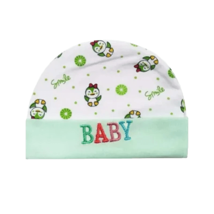 Newborn Cartoon Bear Print Cap for Boys & Girls
