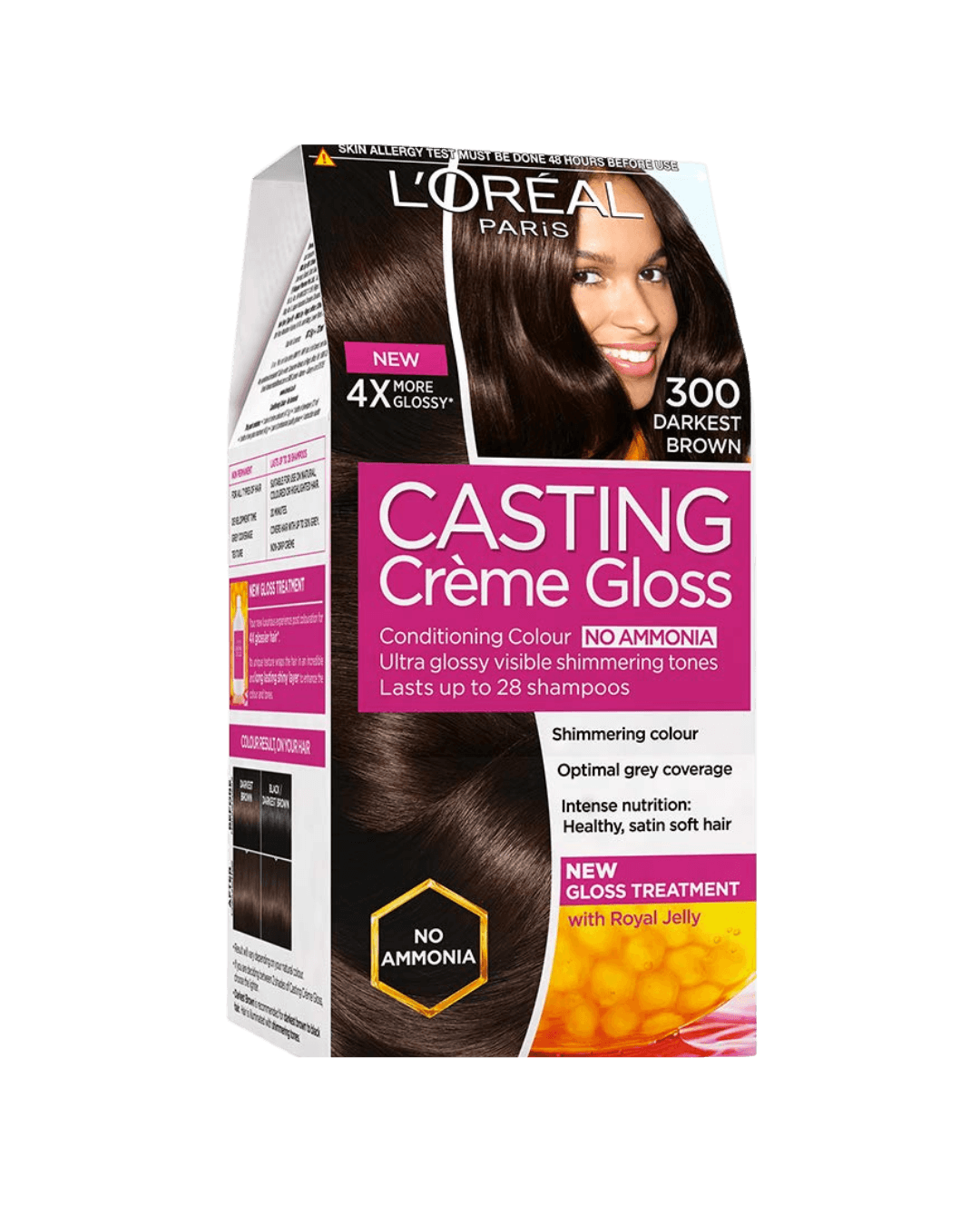 Loreal Paris Casting Creme Gloss Hair Color 300 Darkest Brown | 72ml
