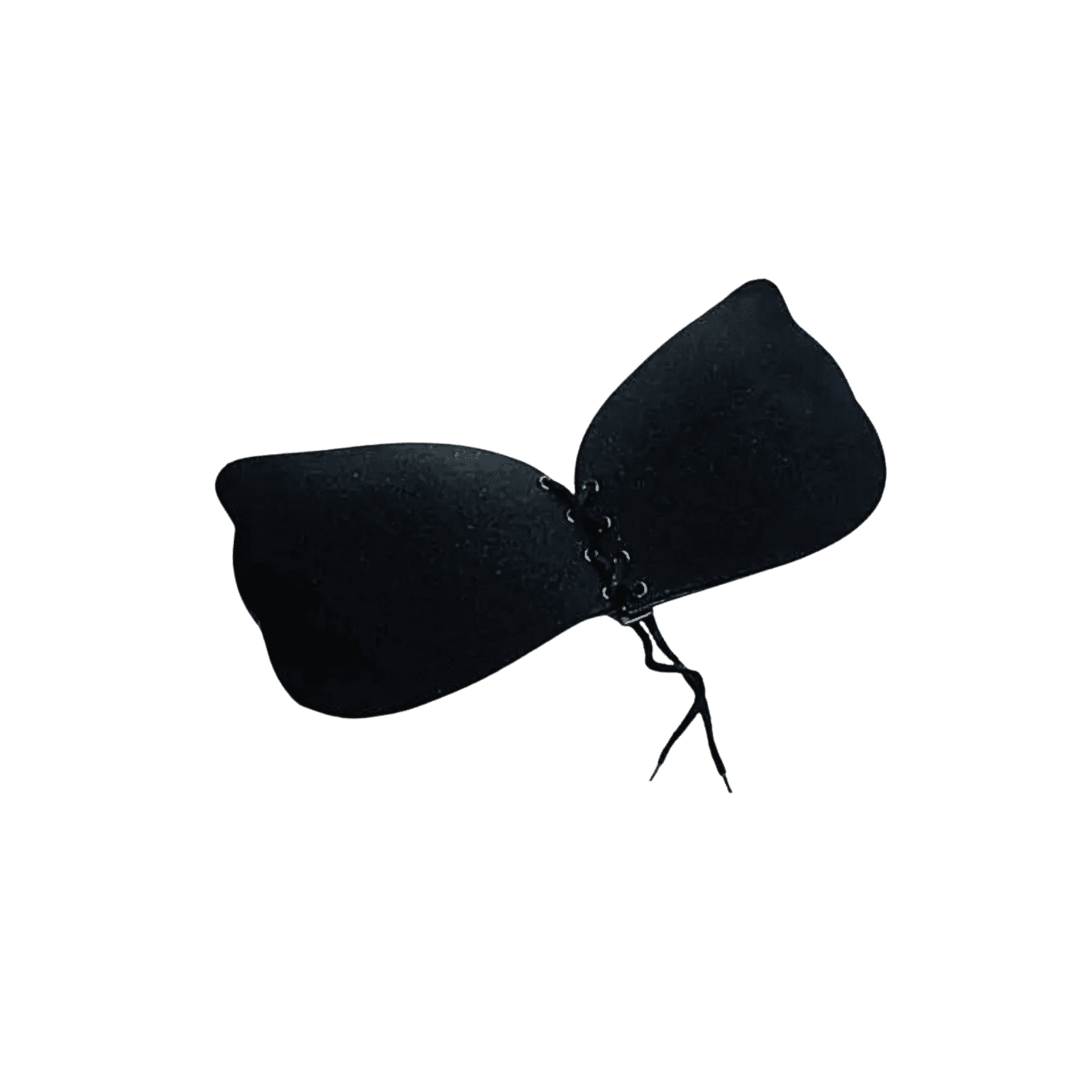 Women’s Strapless Self-Adhesive Silicone Push-Up Bra with Drawstring (Black)