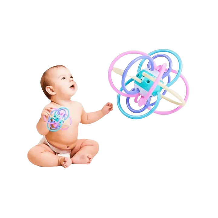 Soft Silicone Baby Hand Grip Ball – Sensory Toy for Newborns to 12 Months