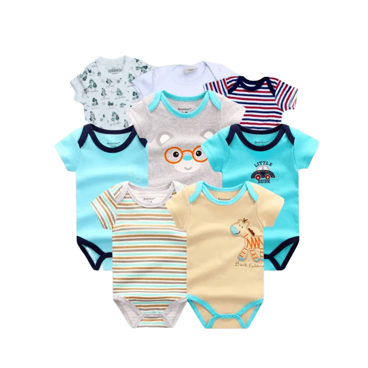 Cotton Printed Full Sleeve Baby Romper (0–36 Months)