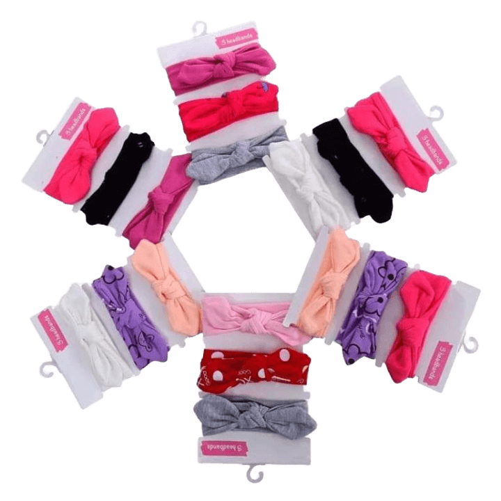 Elastic Baby Girl Headband – Soft Toddler Hair Accessory (Color & Print May Vary)