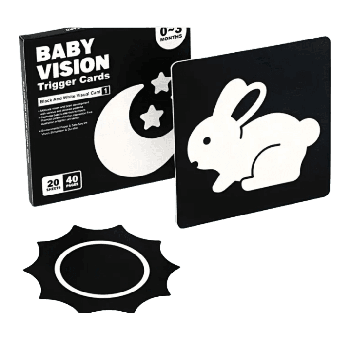 Black & White High‑Contrast Baby Visual Stimulation Card Set