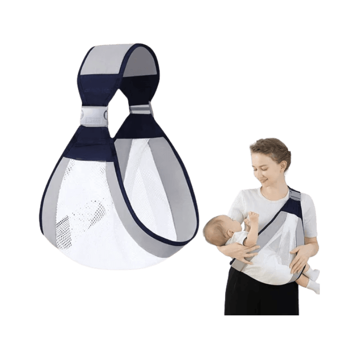 One‑Size Adjustable Baby Travel Carrier Wrap Sling for Infant (0–36 Months)