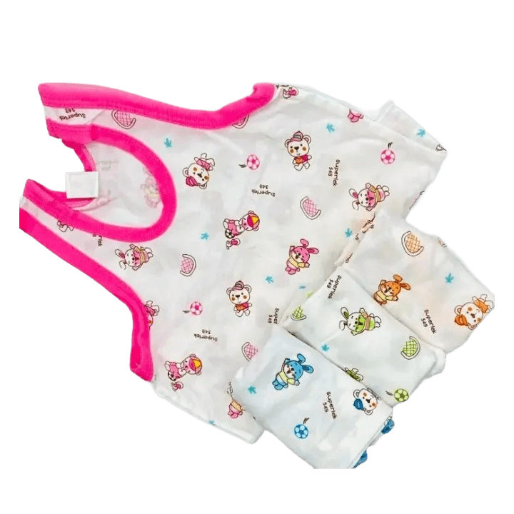 Pack of 2 Cotton Sleeveless Top Tees for Kids – Fashion Vest for Babies & Toddlers
