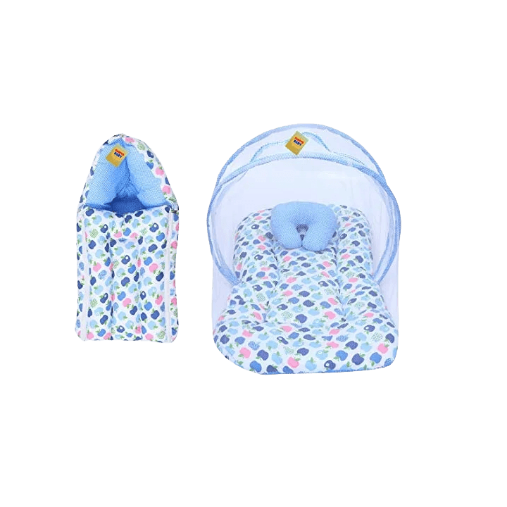 Foldable Baby Mosquito Net Bed with Pillow & Music Toy – Portable Net Tent