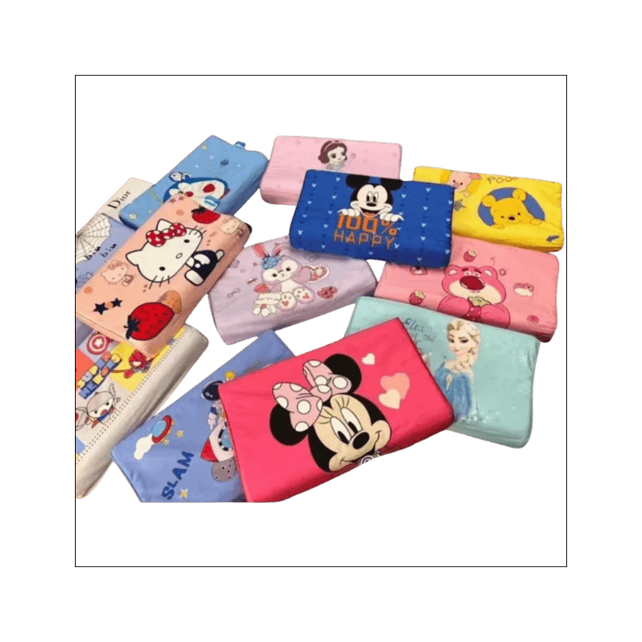 Cartoon Print Memory Foam Pillow for Kids – Ergonomic Neck Support Cushion
