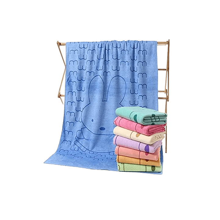 Korean Super Soft Microfiber Bath Towel – 54″×27″ Lightweight for Babies & Kids