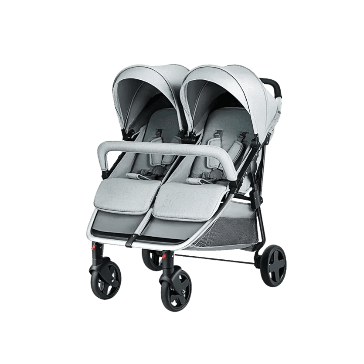 Foldable Double Stroller for Twins with Adjustable Seats