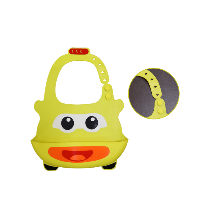 Silicone Waterproof Baby Bib with Front Spill Pocket