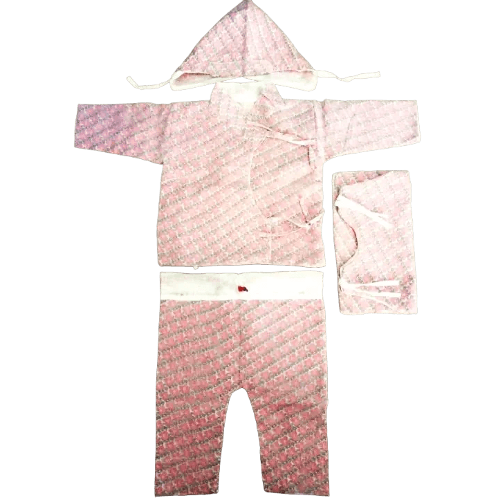Newborn Baby Bhoto Suruwal Set in Malmal Cotton (0–12 Months)