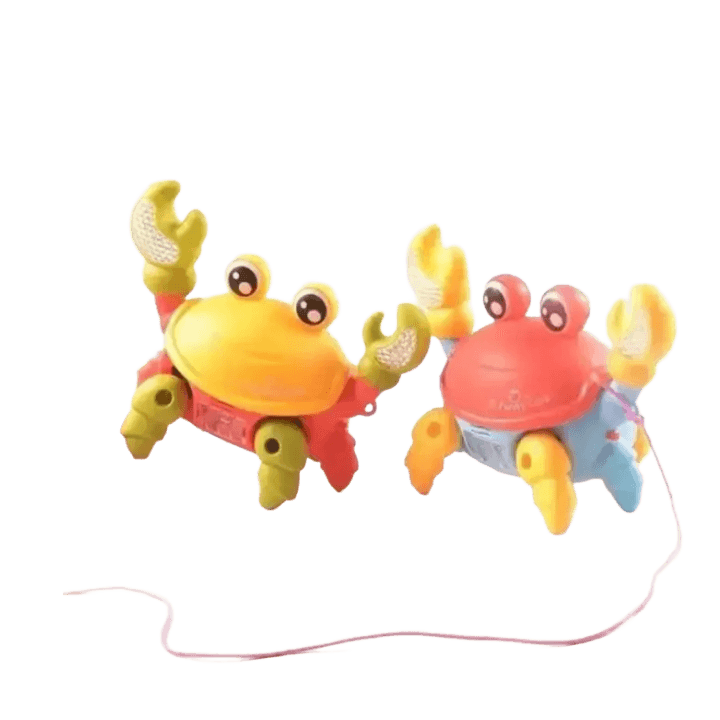 Interactive Crawling Crab Baby Toy – Automatic Walking Crab with Music, Lights & Obstacle Sensor