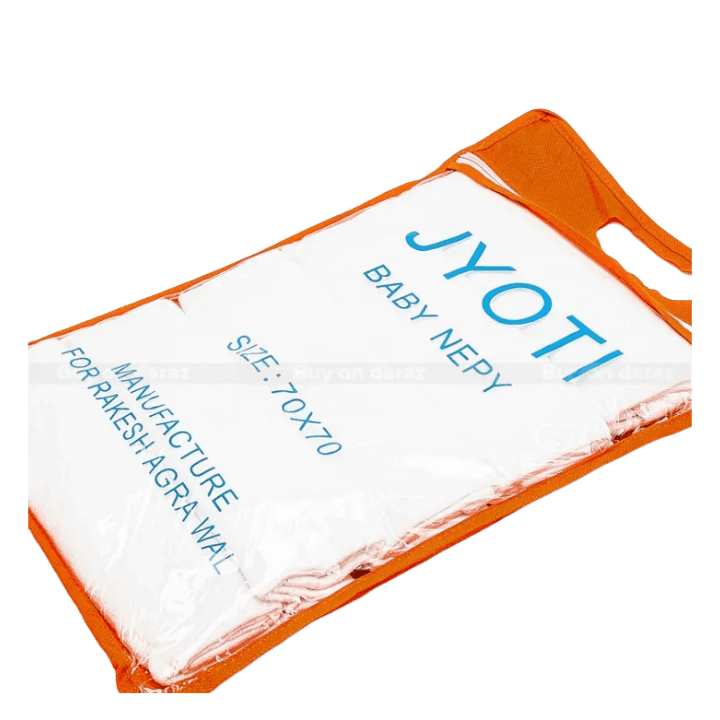 Pack of 10 Jyoti Cotton Cloth Diapers – Extra‑Soft Reusable 70 × 70 cm Baby Nappy Set