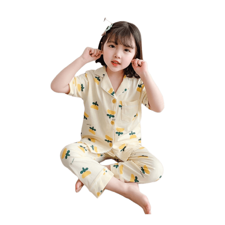 CuddleBreeze Double Layer Cotton Gauze Pajama Set for Kids – Soft & Breathable Sleepwear