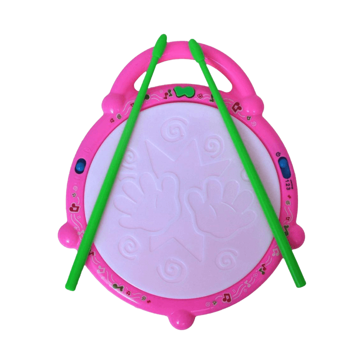 Battery Operated Flash Drum for Kids – Musical Instrument Toy with Sound & 3D Lights (Multicolor)