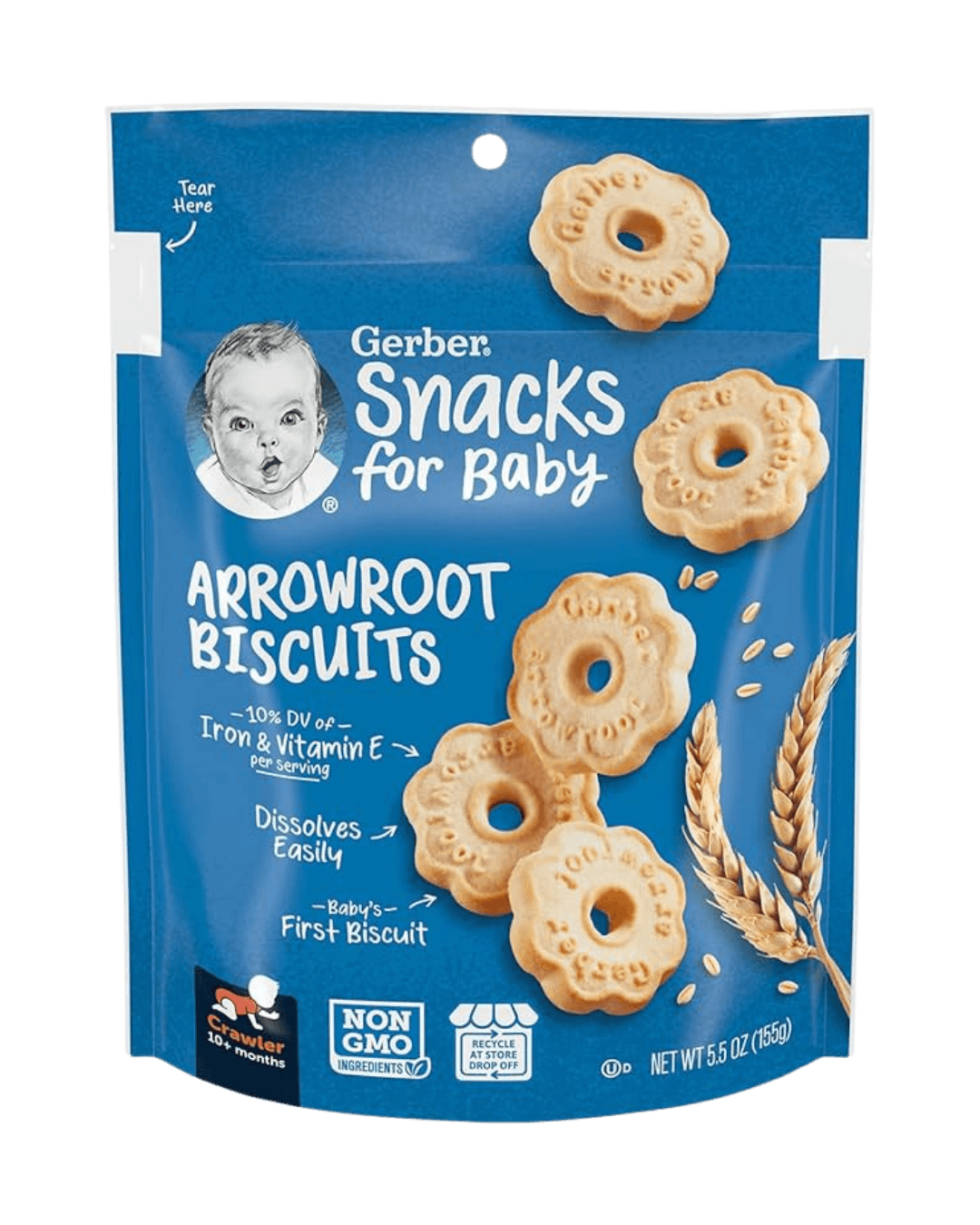 Gerber Snacks for Baby Arrowroot Biscuits |