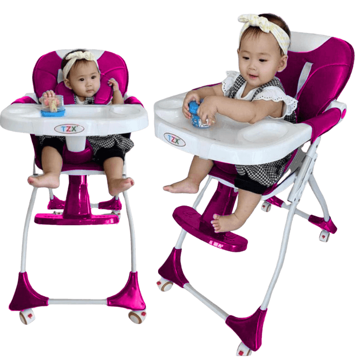 Foldable Baby Dining & Feeding High Chair – Portable Convertible Seat for Infants & Toddlers