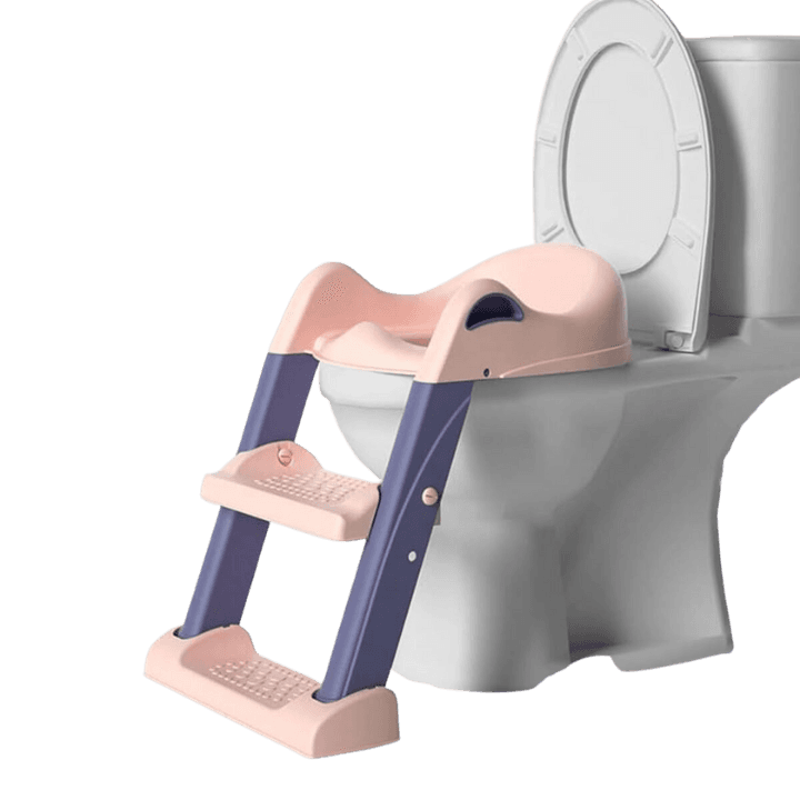 Potty Training Commode Seat with Stair & Handle for Kids (6 Months – 10 Years)