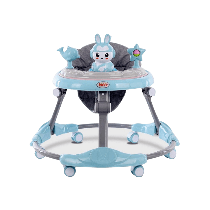 Baby Multifunctional Musical Round Walker – 4‑Level Height Adjustable Walker with Music & Foldable Design