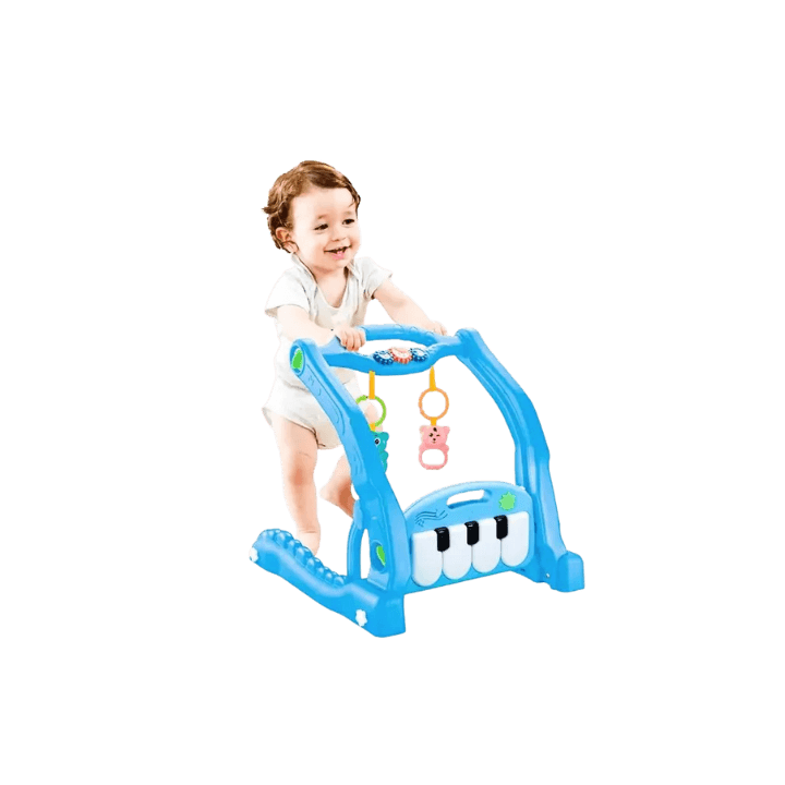 Tunetrek 2‑in‑1 Multifunctional Baby Walker & Piano Play Gym – Learning Walker with Detachable Musical Panel