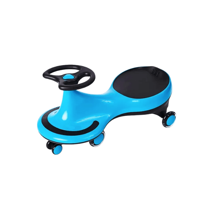 BabyChild Swing Car with Musical Steering – Ride-On Toy for Kids
