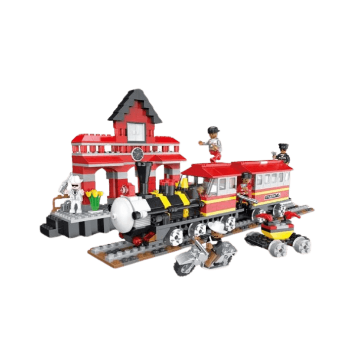 Cogo 4105 464-Piece Train Play Set – Educational Building Blocks for Kids