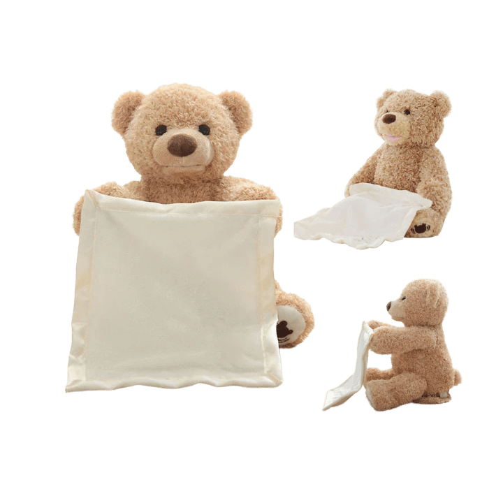 Peek‑A‑Boo Interactive Teddy Bear – Animated Hide‑Seek Plush Toy (≈30 cm)