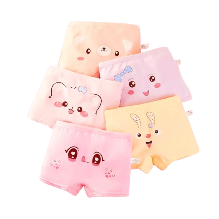 6‑Pack Cotton Baby Girls Panties – Soft Assorted Briefs in Multiple Prints