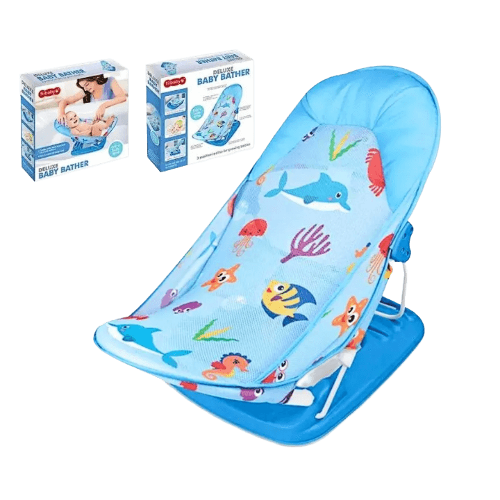 Snuggle Fold Baby Bather & Recliner – Adjustable Recline for Comfortable Bathing