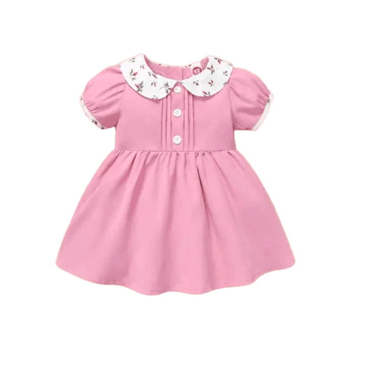 Cute Design Baby Girl Dress – Soft Cotton Multicolor Dress (0–12 Months)