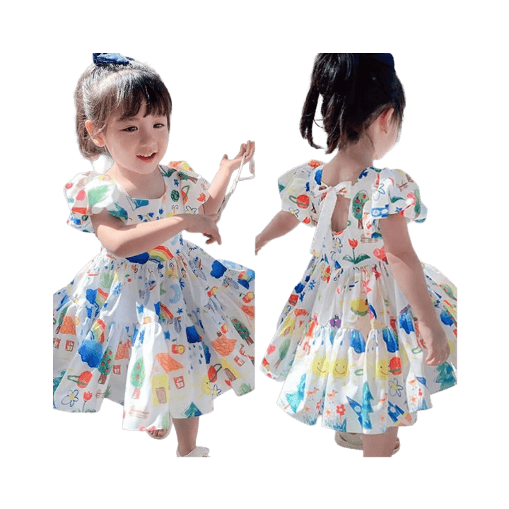 Baby Girl Summer Dress – Soft Cotton Printed Sundress (0–24 Months)