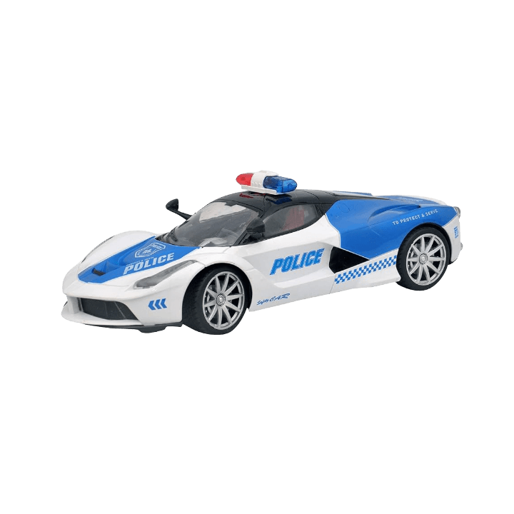 Ferrari-Style Police RC Car – Rechargeable Remote-Control Sports Cruiser