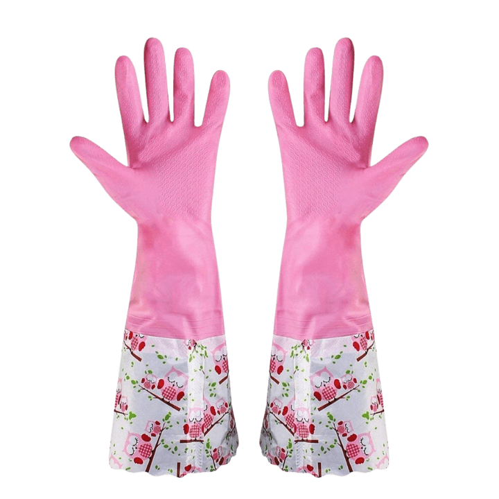 Waterproof Dishwashing Gloves – Winter Fur-Lined Kitchen Gloves (2 Pairs)