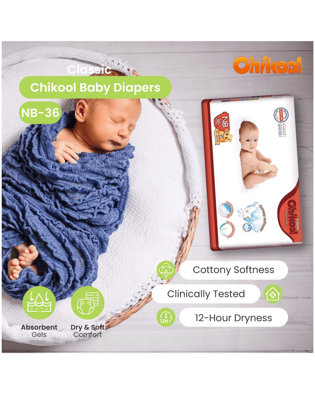 Chikool New Born Diapers |