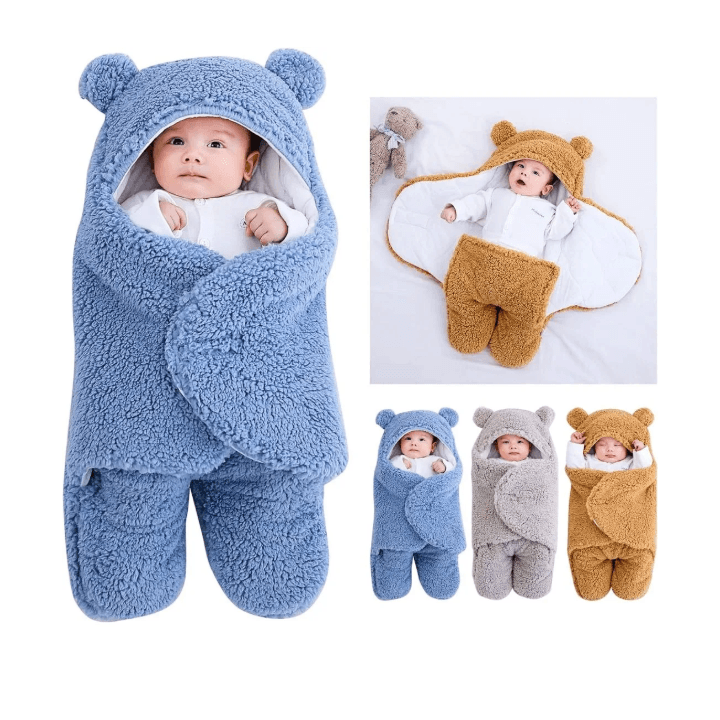 Newborn Hooded Winter Sleeping Bag & Swaddle Sack