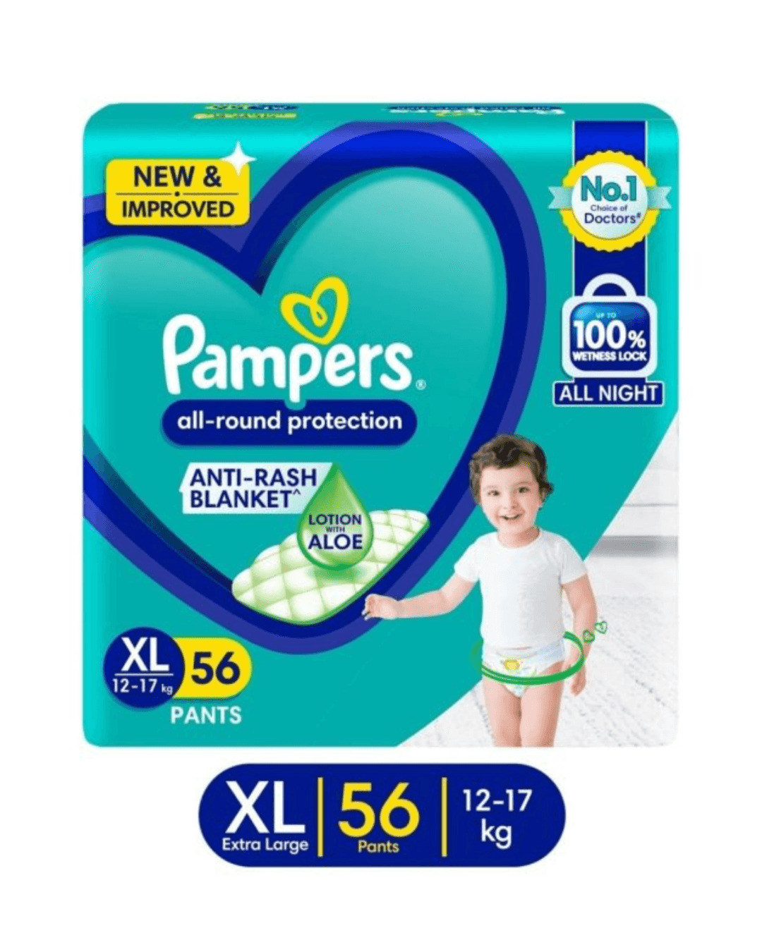 Pampers Baby Pants Disposable Diapers- XL 56pcs (12-17KG) |