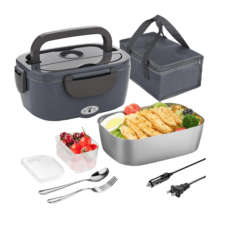 Electric Heated Lunch Box – Portable Food Warmer (Wall & Car Use)