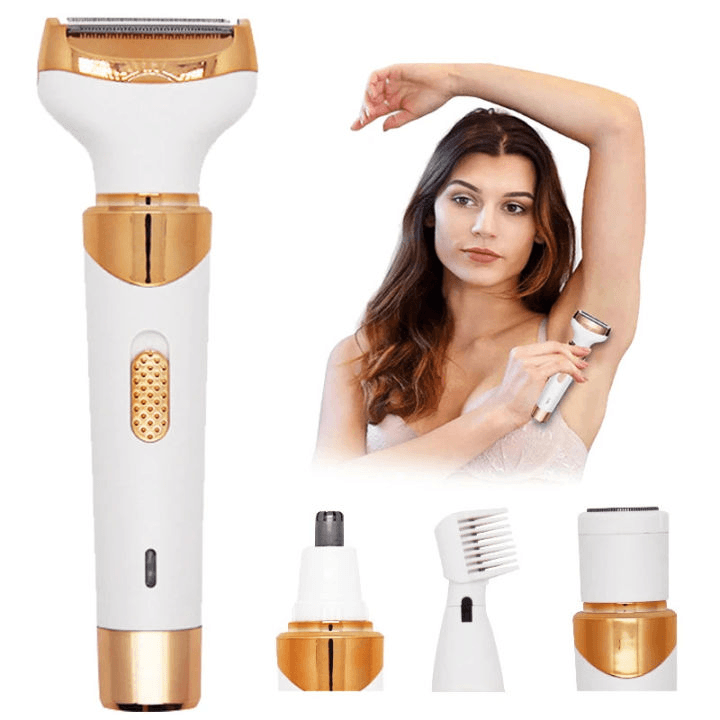 4‑in‑1 Rechargeable Electric Epilator & Hair Shaver for Women