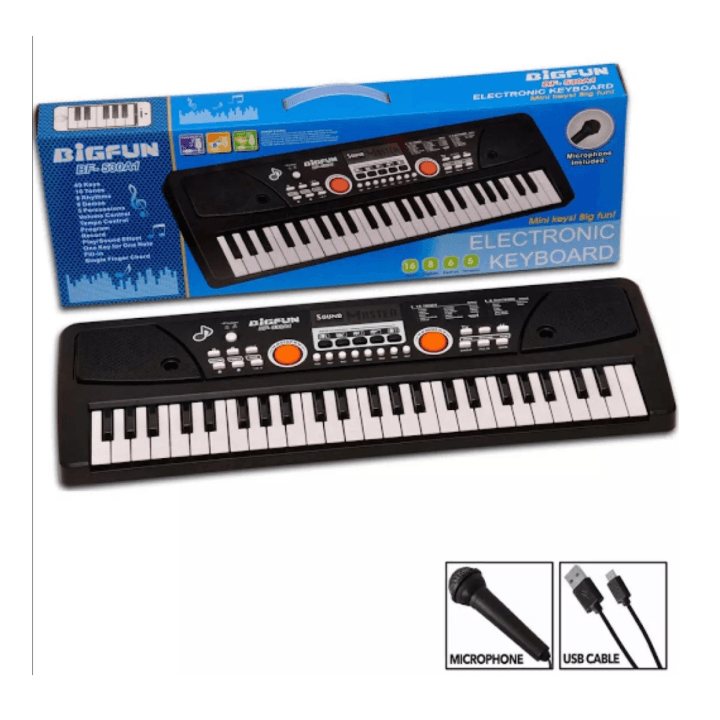 BigFun 49-Key Electronic Piano Keyboard with Microphone BF-530A1