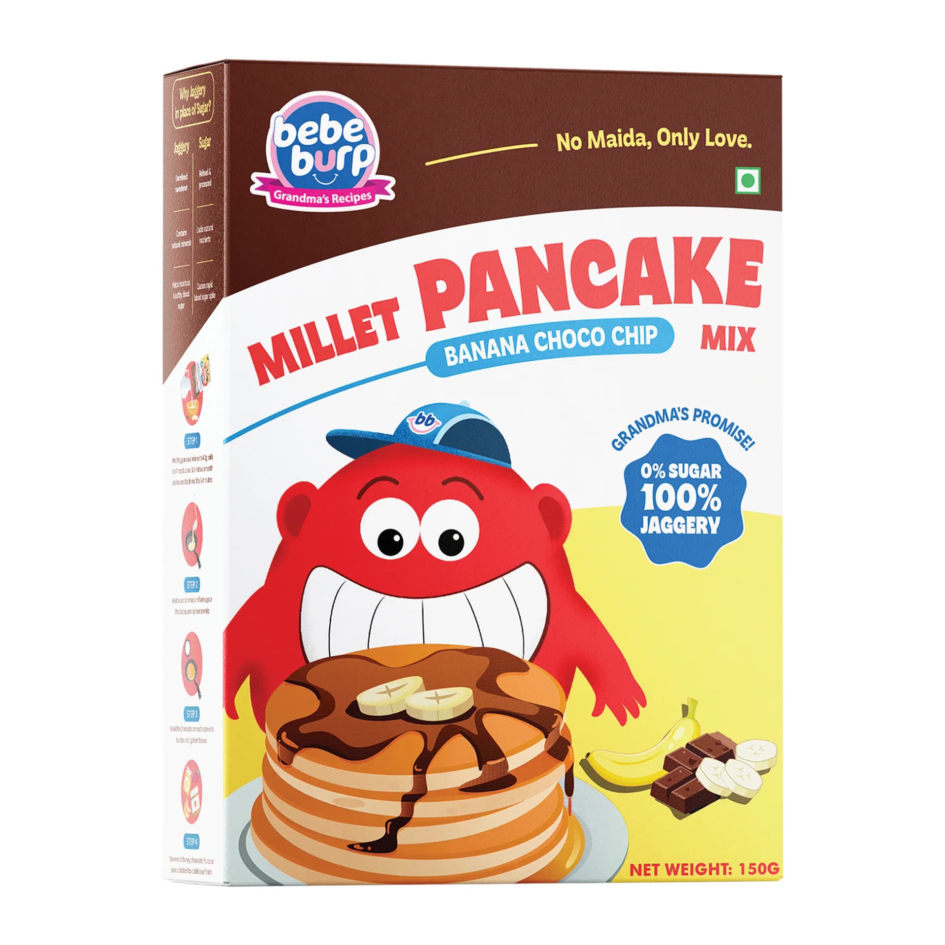 Banana Choco Chip Pancake Mix Powder (150gm)