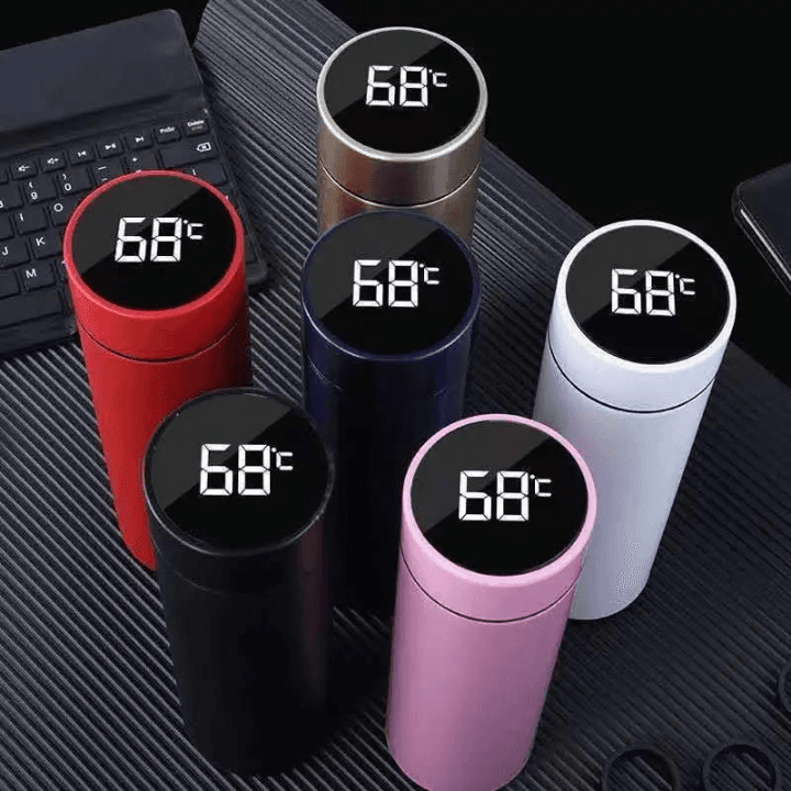 Thermos Cup with LED Temperature Display – 500 ml Vacuum Flask