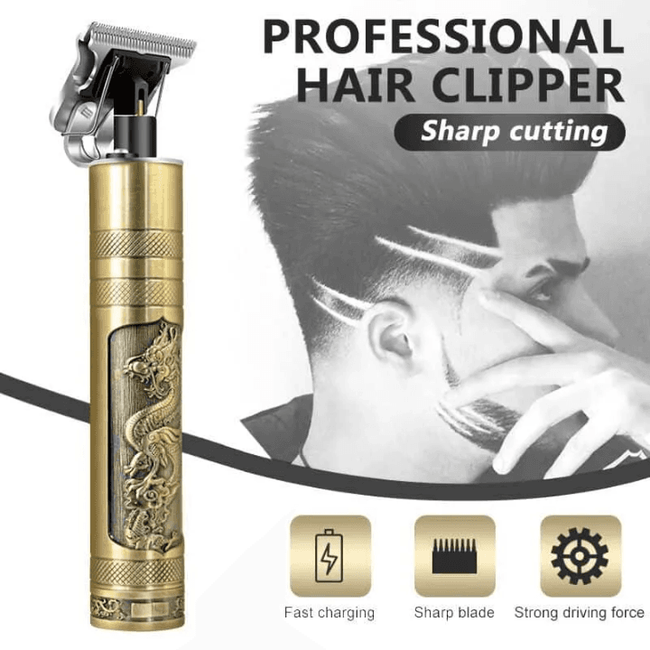 Vintage T9 Professional Electric Hair Trimmer – USB Rechargeable Precision Trimmer