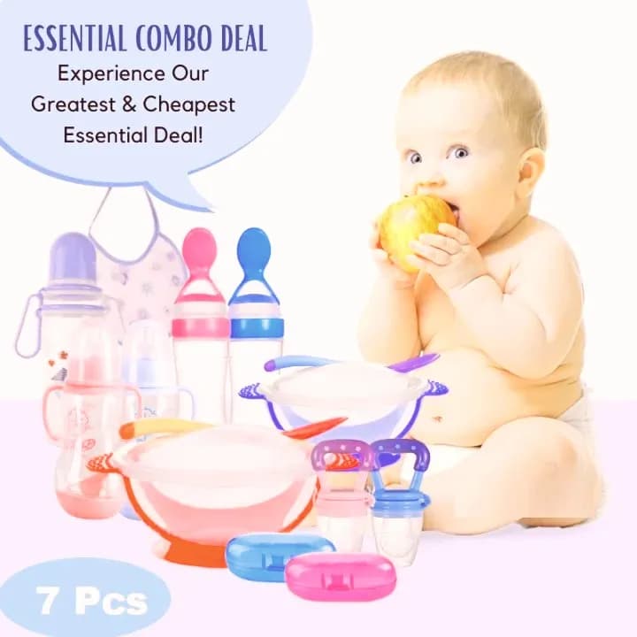 Baby Feeding Essentials Bundle – Bowl Set, Utensils, Bottle, Nipple & Toothbrush for Babies, Toddlers, and Kids