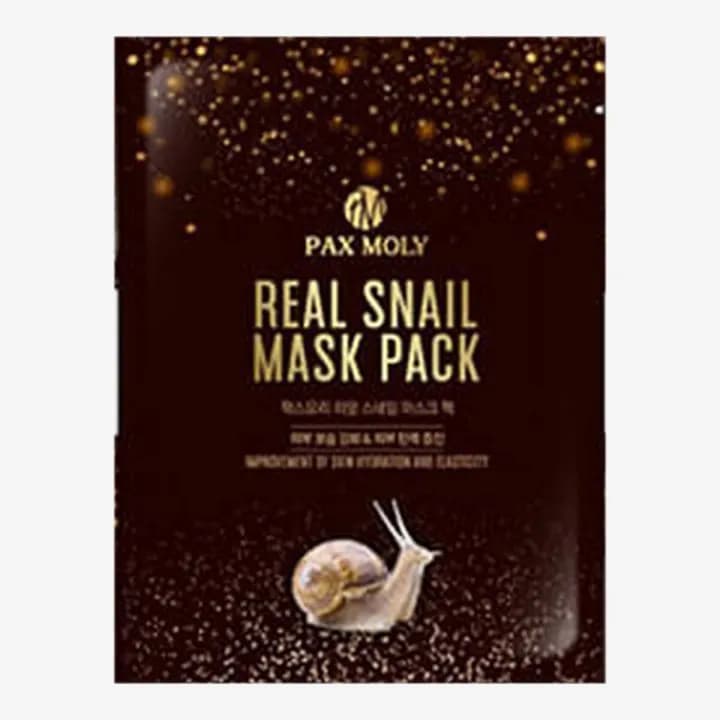 PAX MOLY Real Snail Mask Pack – 5 Sheet Set (25 ml Each) – Skin Repair & Hydration
