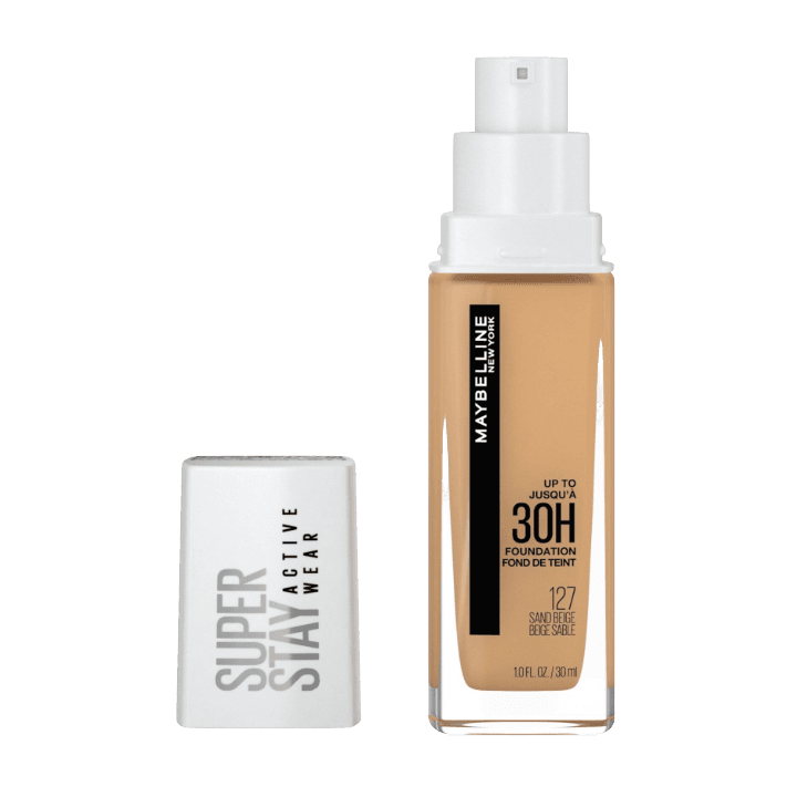 Maybelline SuperStay Up to 30 Hrs Full-Coverage Foundation – Shade 127 Sand Beige (30 ml)
