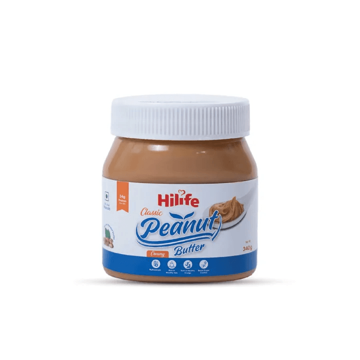 Peanut Butter Creamy 340g – High Protein, Vegan, Gluten-Free