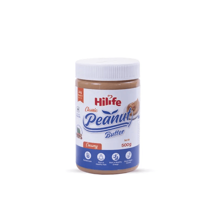 Peanut Butter Creamy 500g – Plant-Based, Gluten-Free, High-Protein Spread