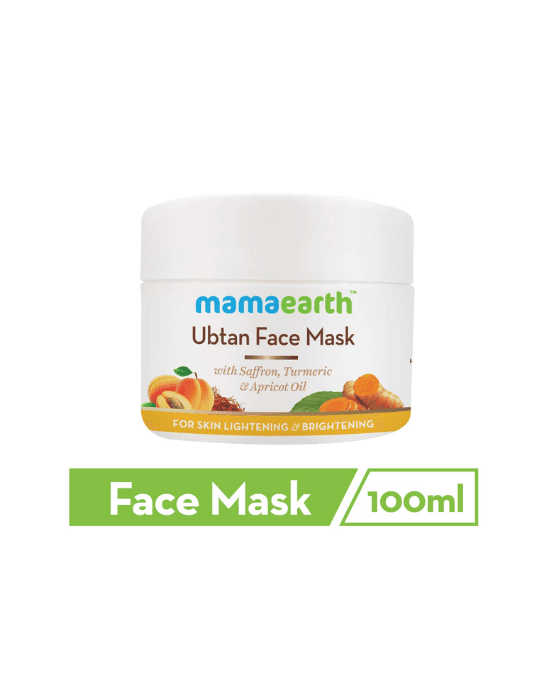 Mamaearth Ubtan Face Mask with Saffron and Turmeric for Tan Removal - 100g