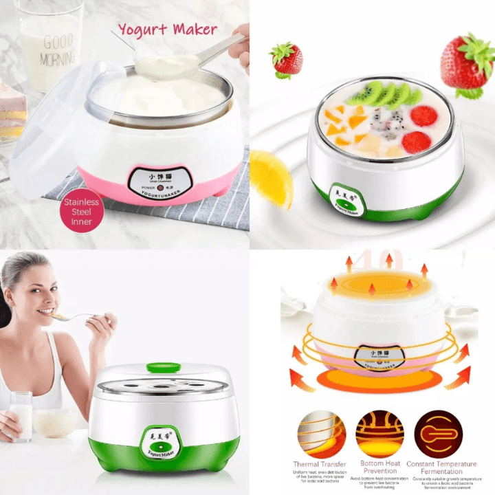 1L Electric Automatic Yogurt Maker – Stainless Steel Curd Maker for Homemade Yogurt