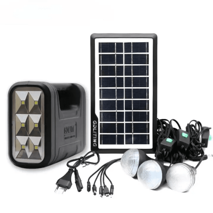 GDLite GD-8017A Solar Lighting System Kit – Portable Solar Power for Home & Outdoors